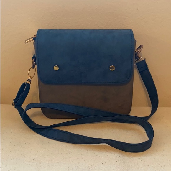 Bags Brown And Blue Statement Cross Body Bag Poshmark